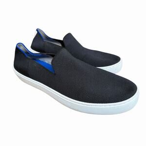 Rothys The Original Slip On Sneakers Size 10 Navy Blue Knit NO INSOLES